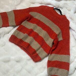 Only Sweater  size S. Oversized. Big sleeves -statement colour - orange & tan